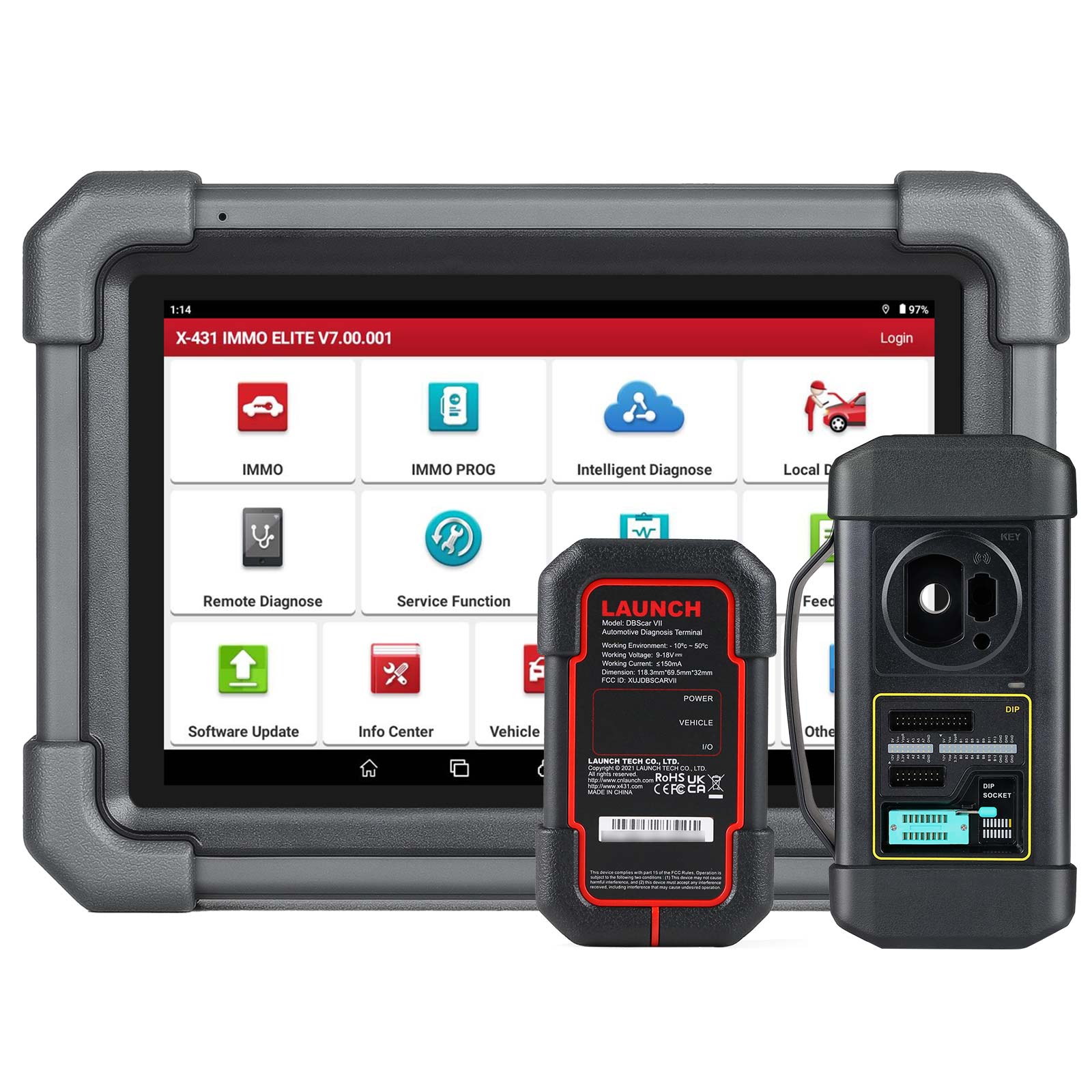 LAUNCH® X431 IMMO Elite Key Programmer All System With 40+ Reset Service Diagnostic Tool Support CANFD & DOIP