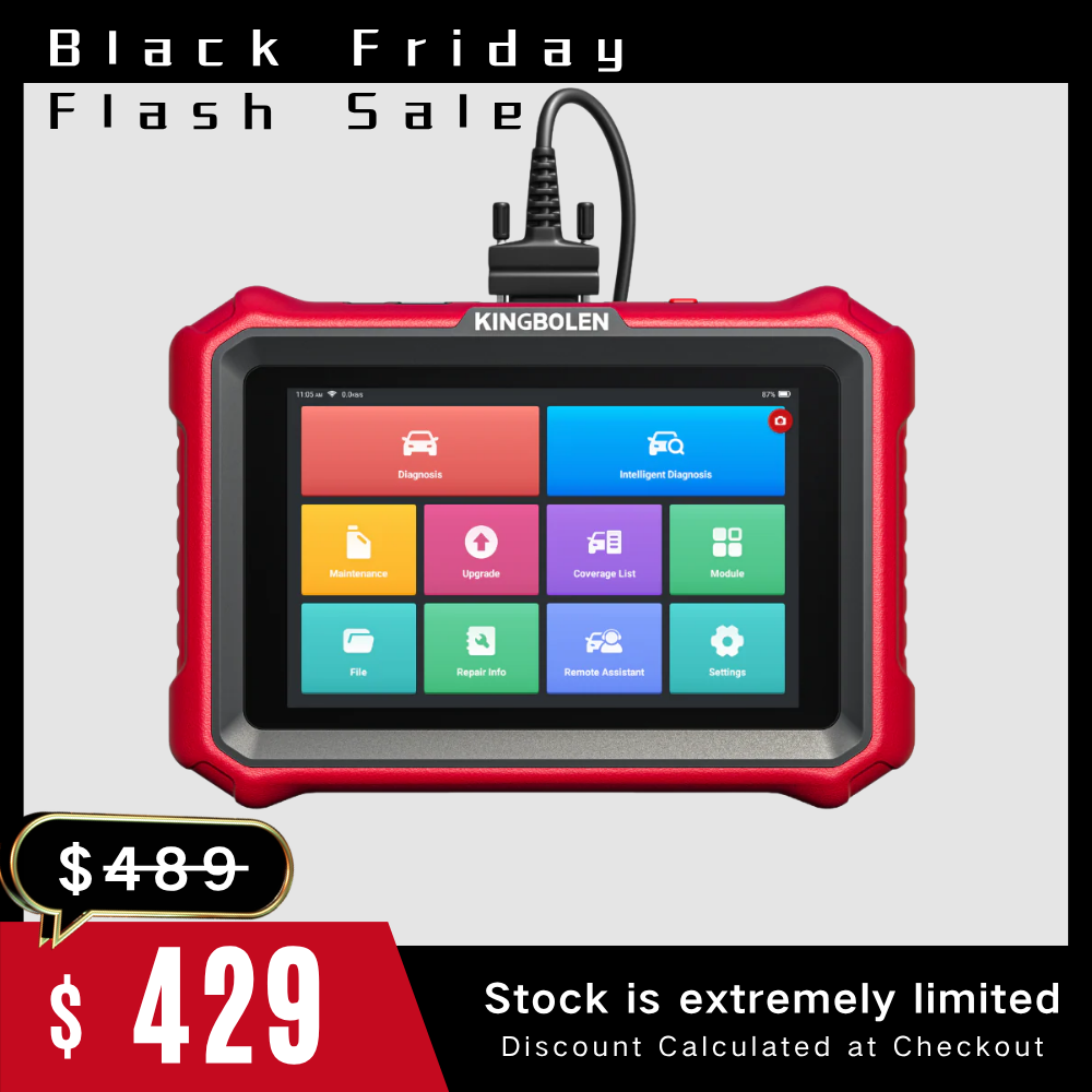 KINGBOLEN K8 Elite OBD2 Scanner with Lifetime Free Updates, 8" Wireless Diagnostic Tool, ECU Coding, Bi-Directional, 34+ Reset, CANFD, DOIP, FCA AutoAuth