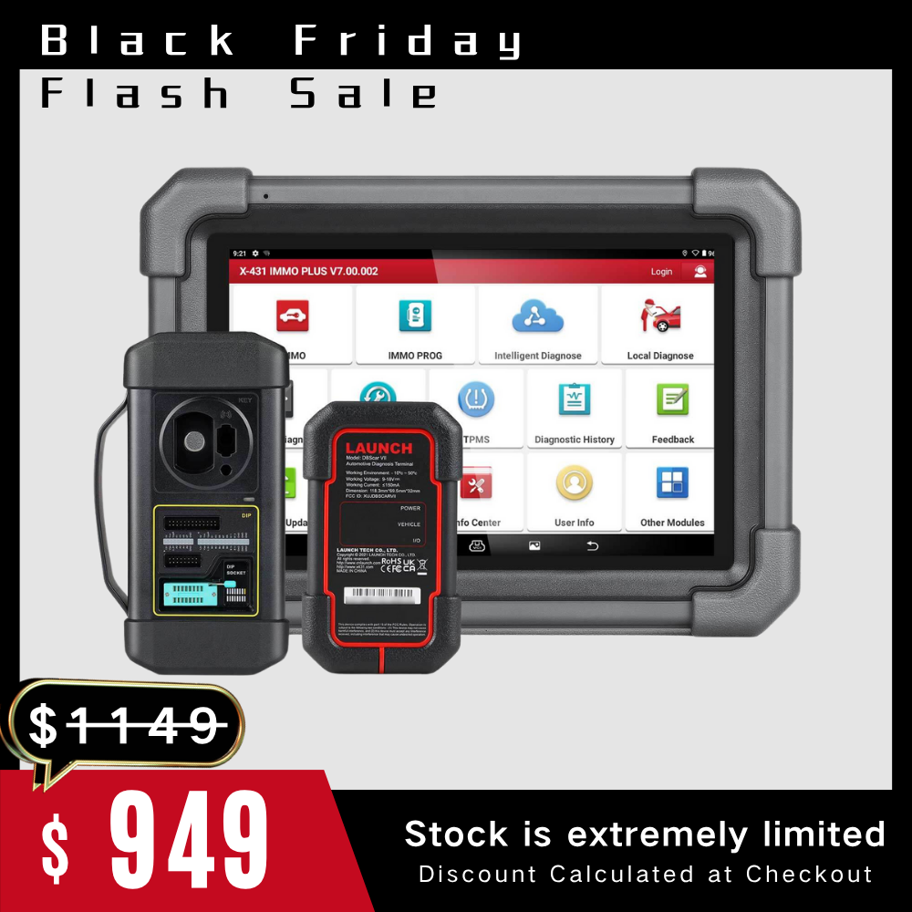 LAUNCH® X431 IMMO Plus Key Programmer All-In-One Bi-directional and ECU Coding OBD2 Scanner OE-Level All System Diagnoses