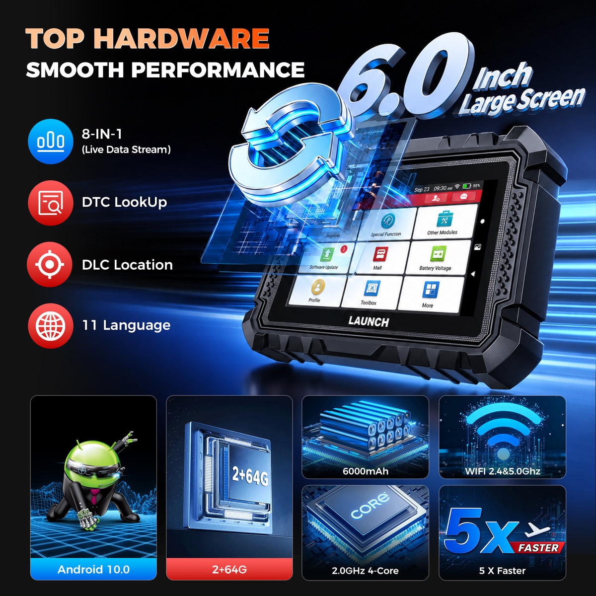 LAUNCH CRP719E Bidirectional Obd2 Scanner | Lifetime Free Updates
