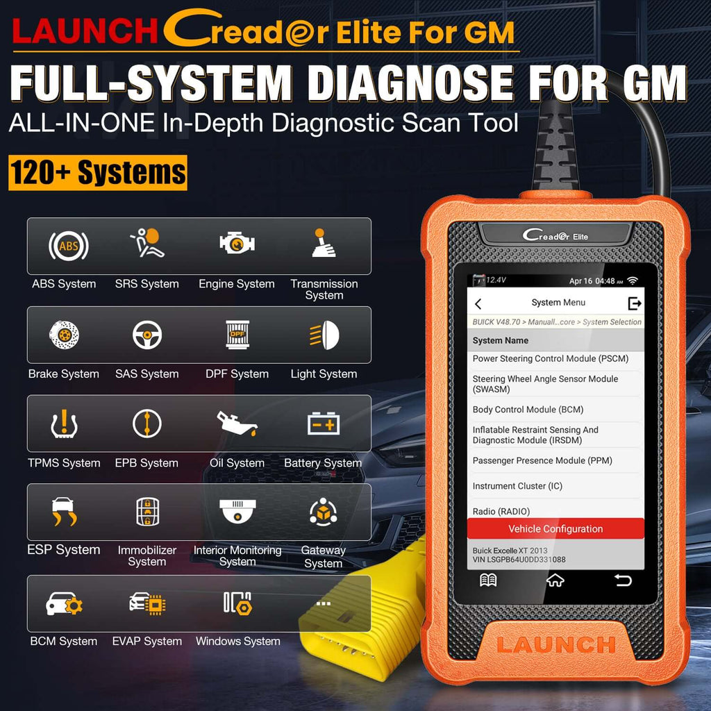 LAUNCH X431 Creader Elite: GM Diagnostic Tool