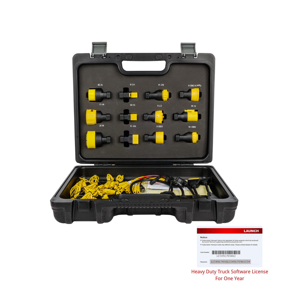Launch X431 PAD V/VII & PRO5 Heavy-Duty Truck Software One Year License with Adapter Set