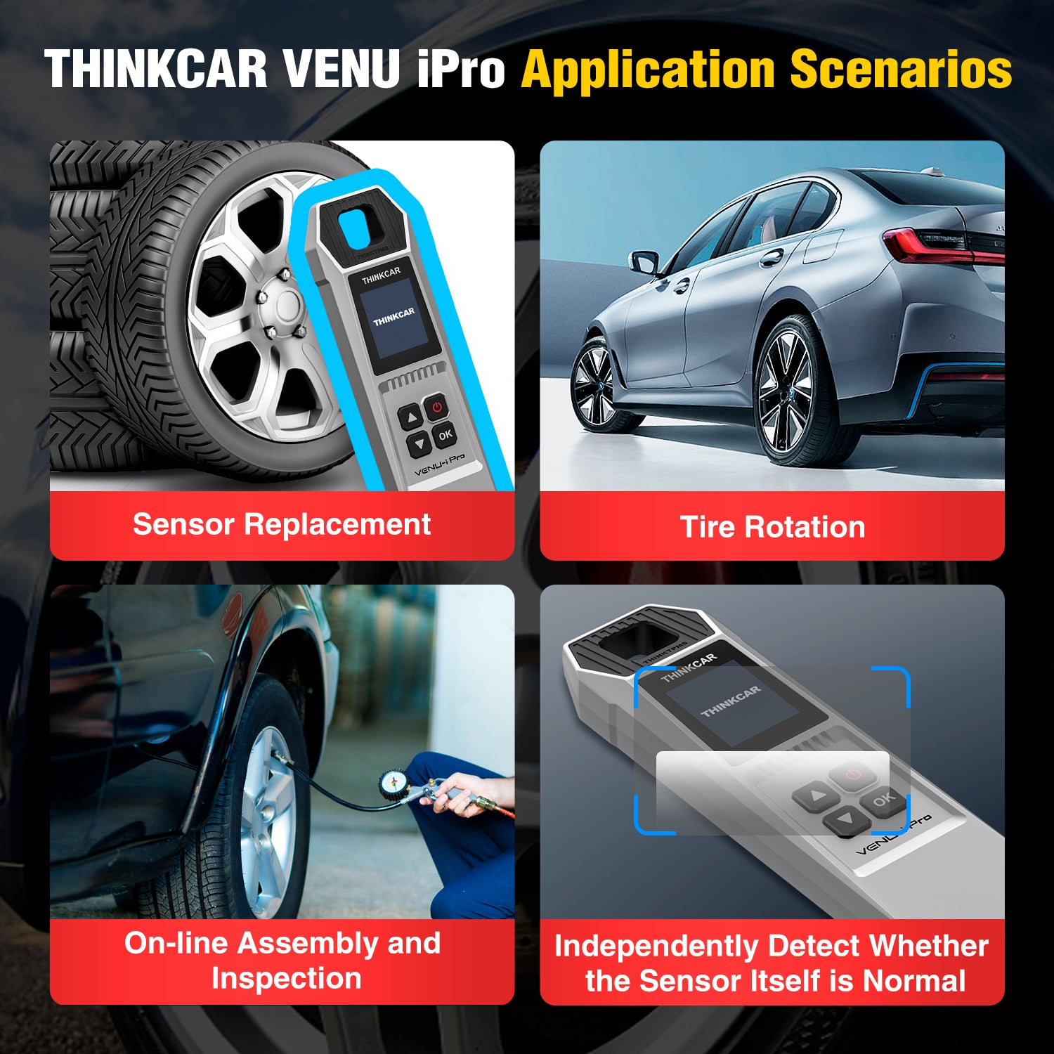 VENU-i Pro TPMS Sensor Tool – Diagnose, Program, Relearn Tire Sensors – Supports Thinkdiag, THINKTOOL, Kingbolen K Series – Enhanced THINKTPMS G2