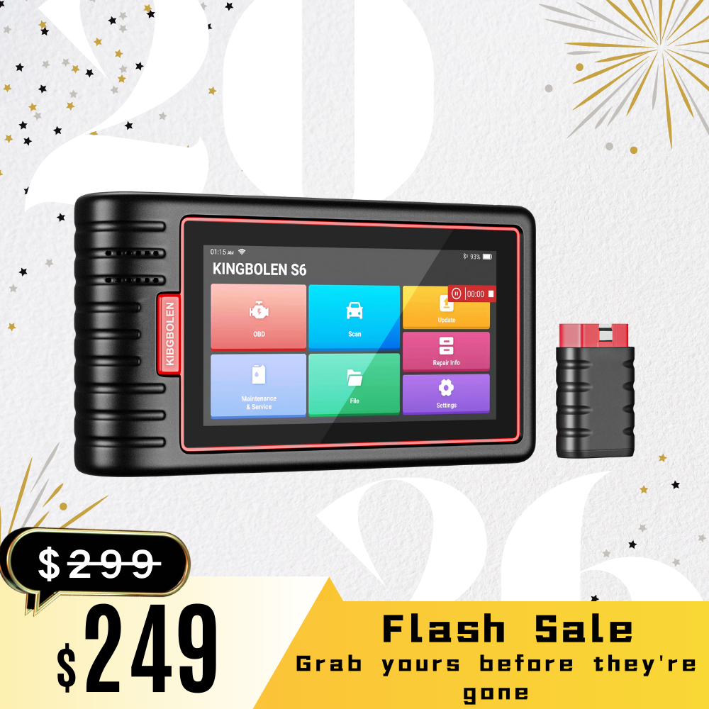 KINGBOLEN® S6 Bluetooth OBD2 Scanner with 28 Reset Functions and Lifetime Free Update