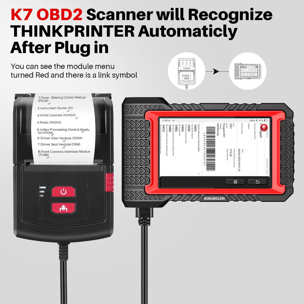 Printer Rorpost OBD2 Diagnostic Report Printer - Thinkcar's Latest Solution