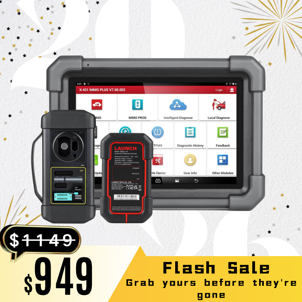 LAUNCH® X431 IMMO Plus Key Programmer All-In-One Bi-directional and ECU Coding OBD2 Scanner OE-Level All System Diagnoses