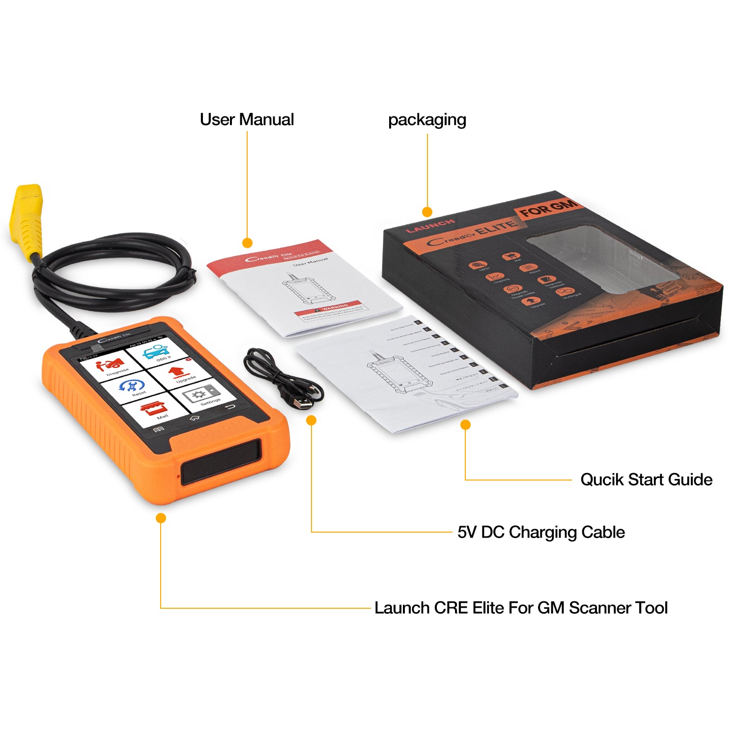 LAUNCH X431 Creader Elite For GM Professional Code Reader Bi directional Diagnostic Tool (Support Buick, Chevrolet, China Chevrolet, Cadillac, SGM, GMC)