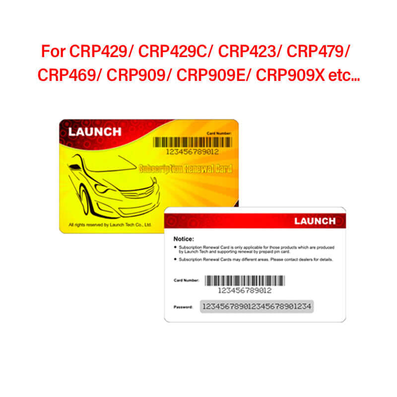 LAUNCH Scan Tool Renewal Card for Creader Series,For CRP429/ CRP429C/CRP909/ CRP909E/ CRP909X etc. 