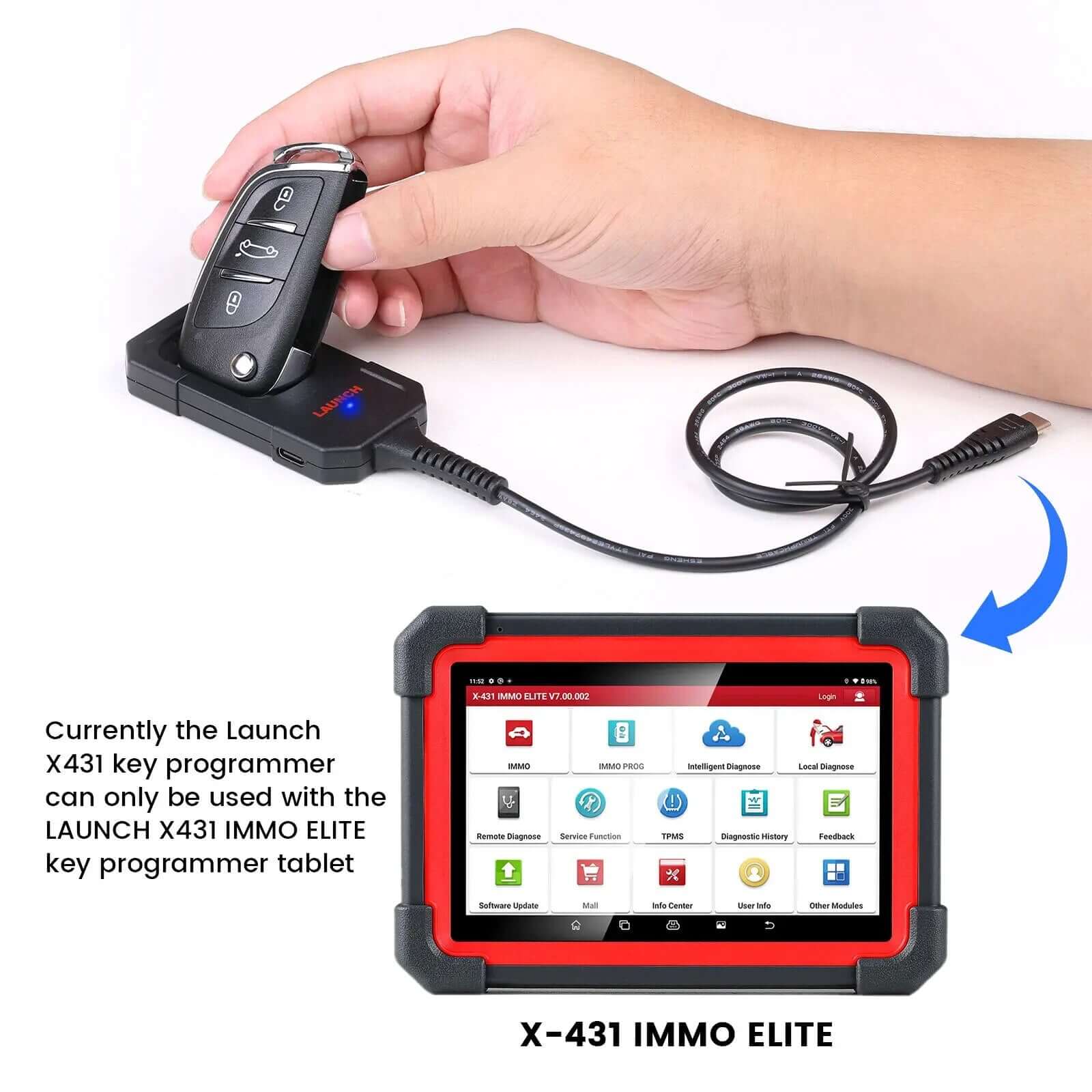 Launch X431 Key Programmer Remote Maker with 4PCS Universal Remote Key and 1PCS Super Chip for X431 IMMO Elte/IMMO Plus/pad V