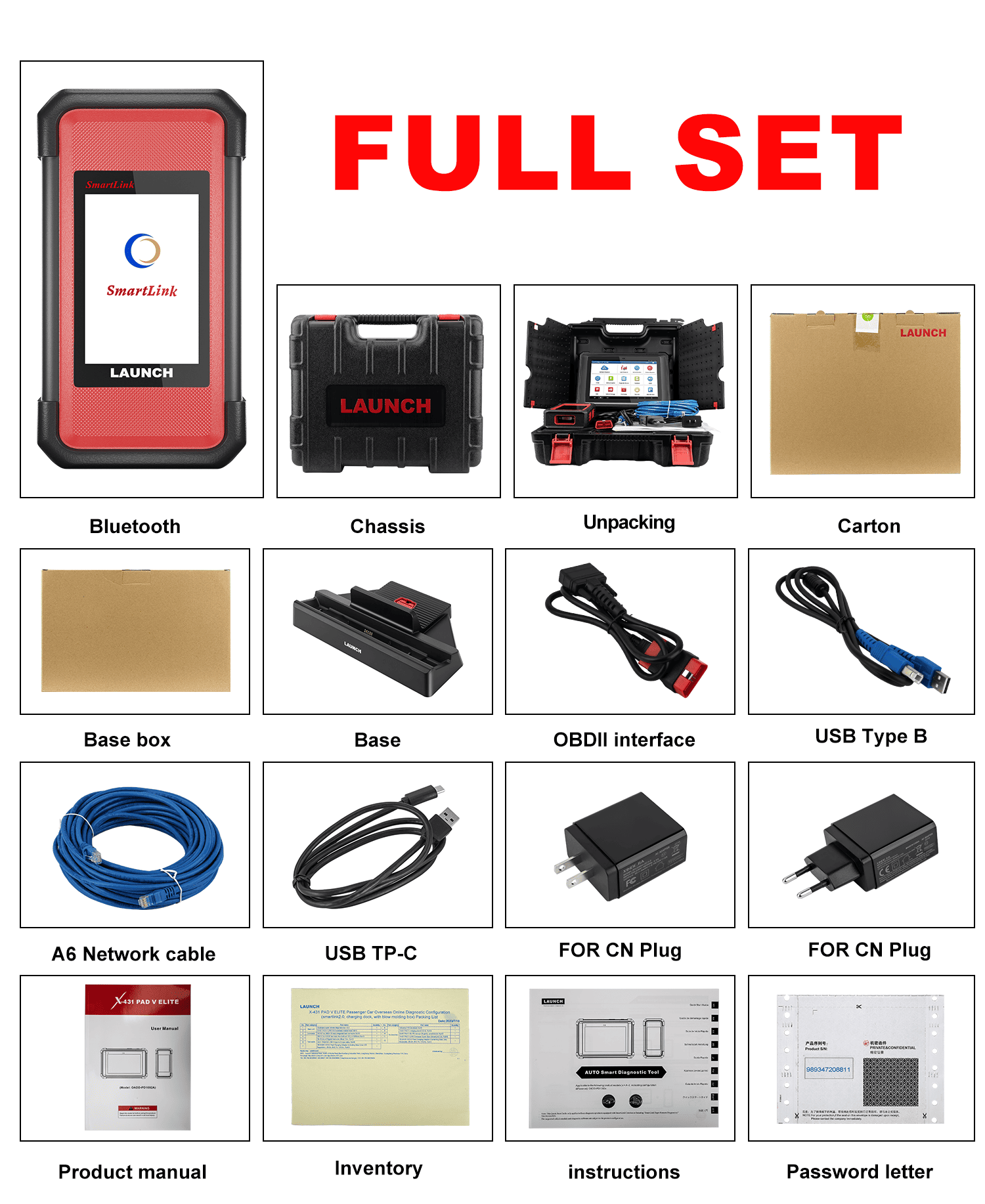 LAUNCH® X431 PAD V Elite Smartlink ECU Online Programming CAN-FD OBD2 Scanner