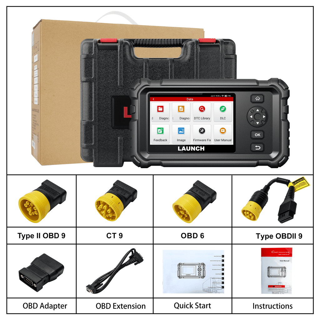 LAUNCH CRP129 HD Elite Heavy Duty Truck Full System Scanner with 7 Res