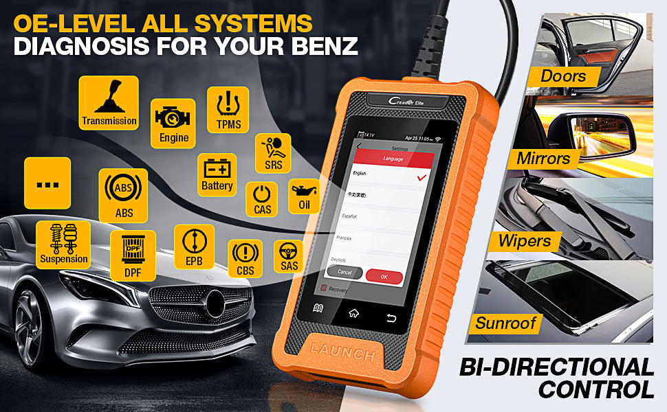 LAUNCH X431 Creader Elite - OBD2 Scanner for Mercedes