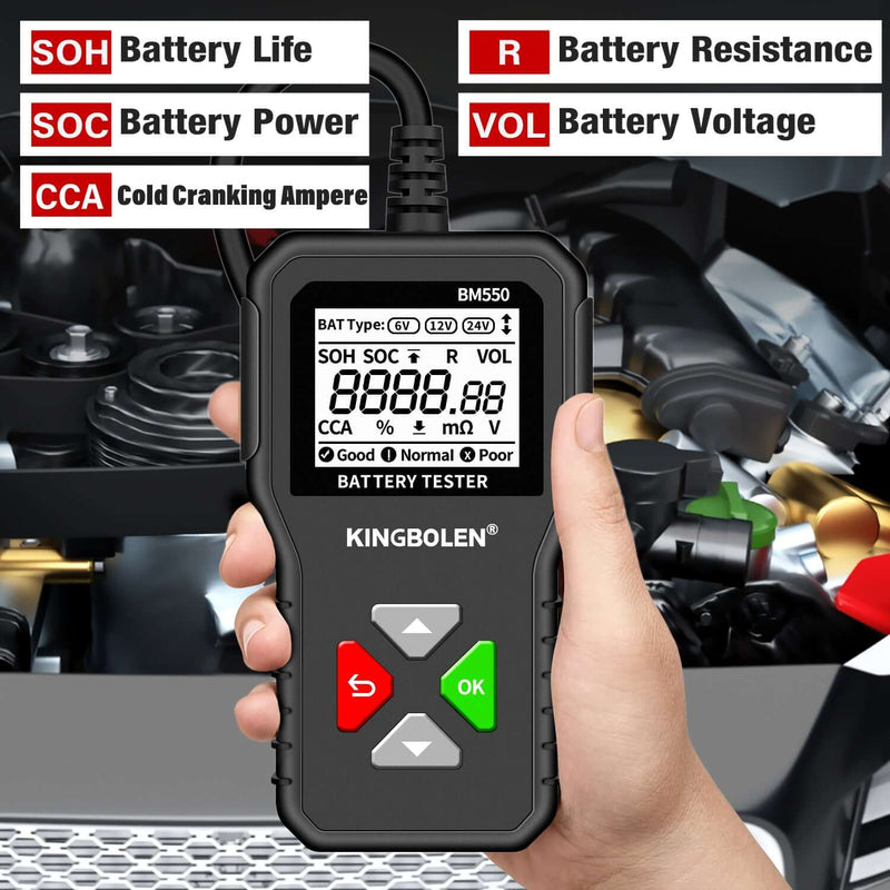KINGBOLEN BM550 battery tester can produce a variety of test results