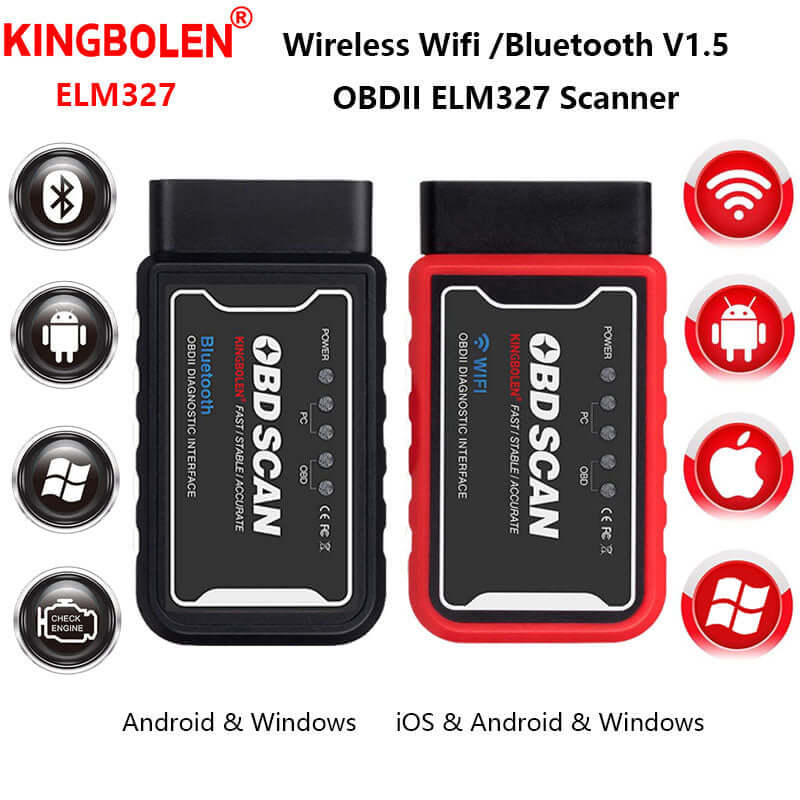 Für Android Elm327 V1.5 Odb2 Bluetooth-kompatibel 2.0 Elm 327 V 1 5 Obd2  Auto Code Reader Obd 2 Car Diagnostic Scanner Tool