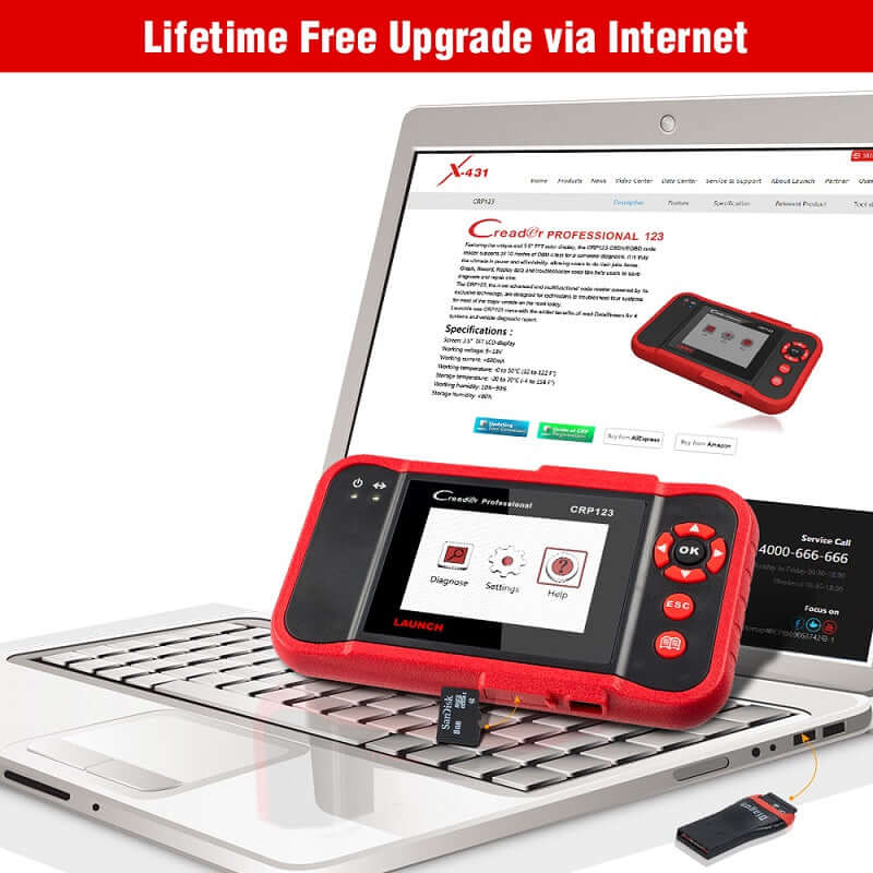 LAUNCH Creader CRP123 ENG/ABS/SRS/AT Scanner,lifetime free upgrade