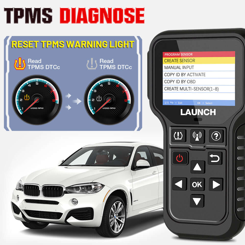 LAUNCH CRT5011E 315/433MHz TPMS Programming and Relearn Tool 