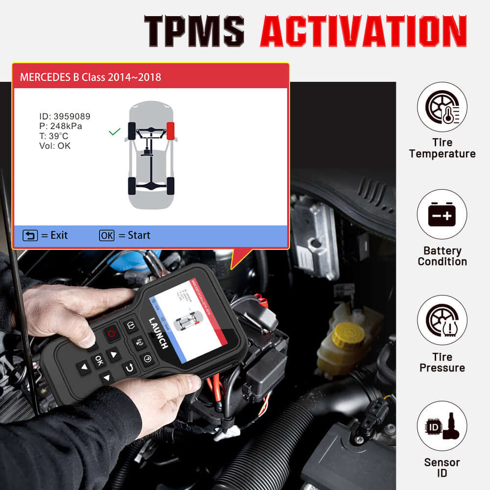 LAUNCH CRT5011E 315/433MHz TPMS Programming and Relearn Tool,TPMS Actication