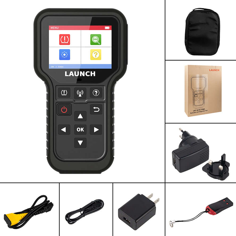 LAUNCH CRT5011E 315/433MHz TPMS Programming and Relearn Tool,package list