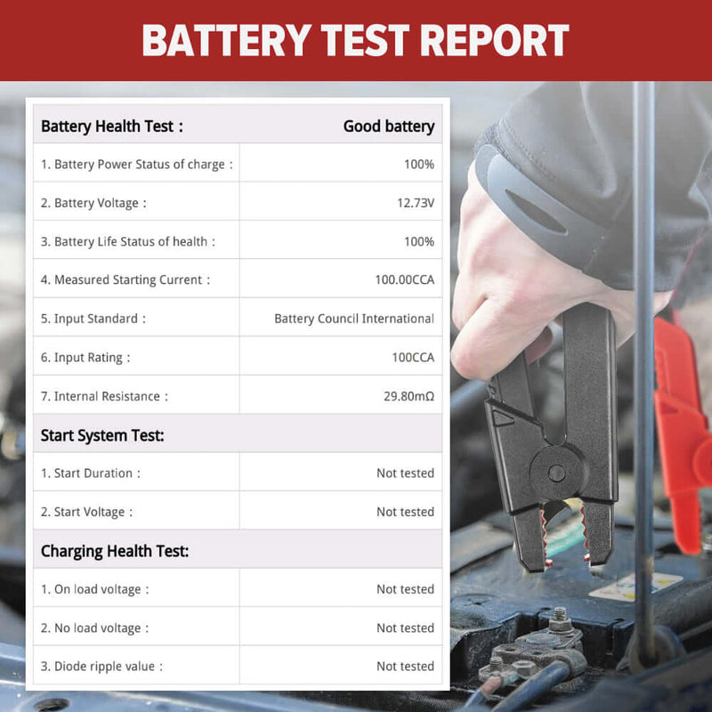 LAUNCH BST360 6V 12V Bluetooth Battery Tester,, suopport test report