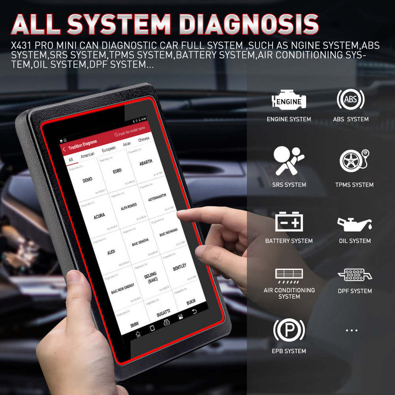 Original Launch X431 Pro Mini Bi-Directional Full System Diagnostic Tool  with 2 Year Free Update Online