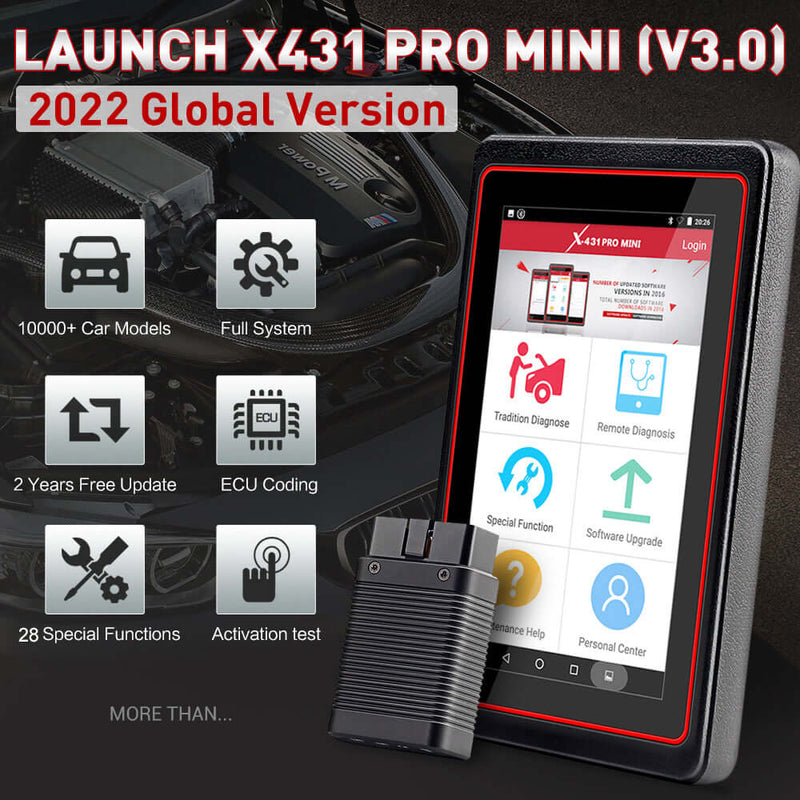 LAUNCH X431 Pro Mini V3.0 ECU Coding and Bidirectional OBD2 Scanner