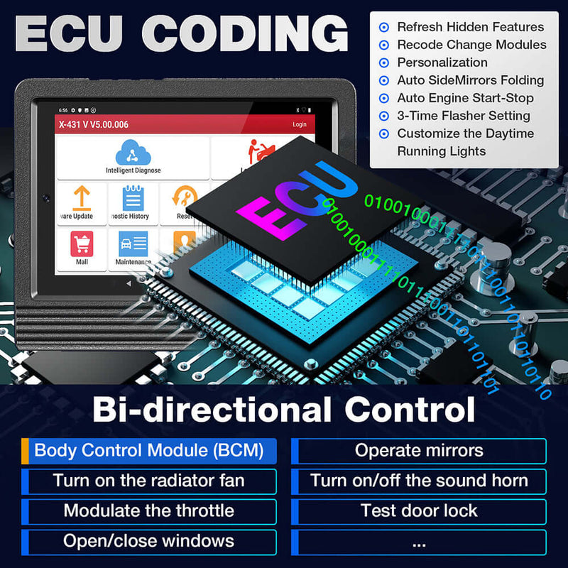LAUNCH X431 V Pro 4.0 ECU Coding and Bidirectional OBD2 Scanner