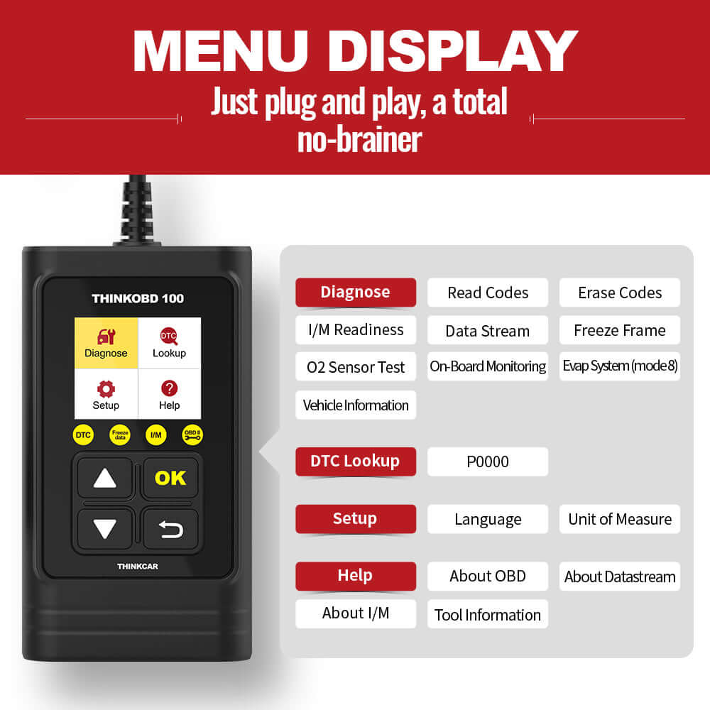 THINKCAR® THINKOBD 100 OBD2 Scanner With Full OBD2 Functions