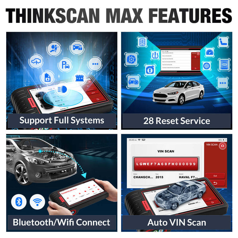 THINKCAR Thinkscan Max OBD2 Scanner with 28 Reset Functions