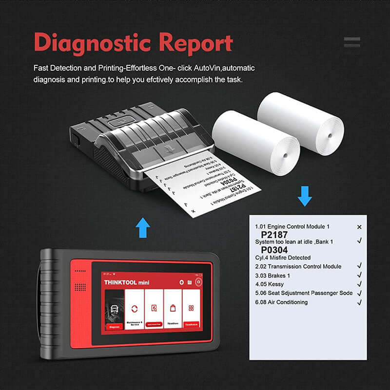 THINKCAR® Printer for Thinktool Series with 2 Rolls of Thermal Paper
