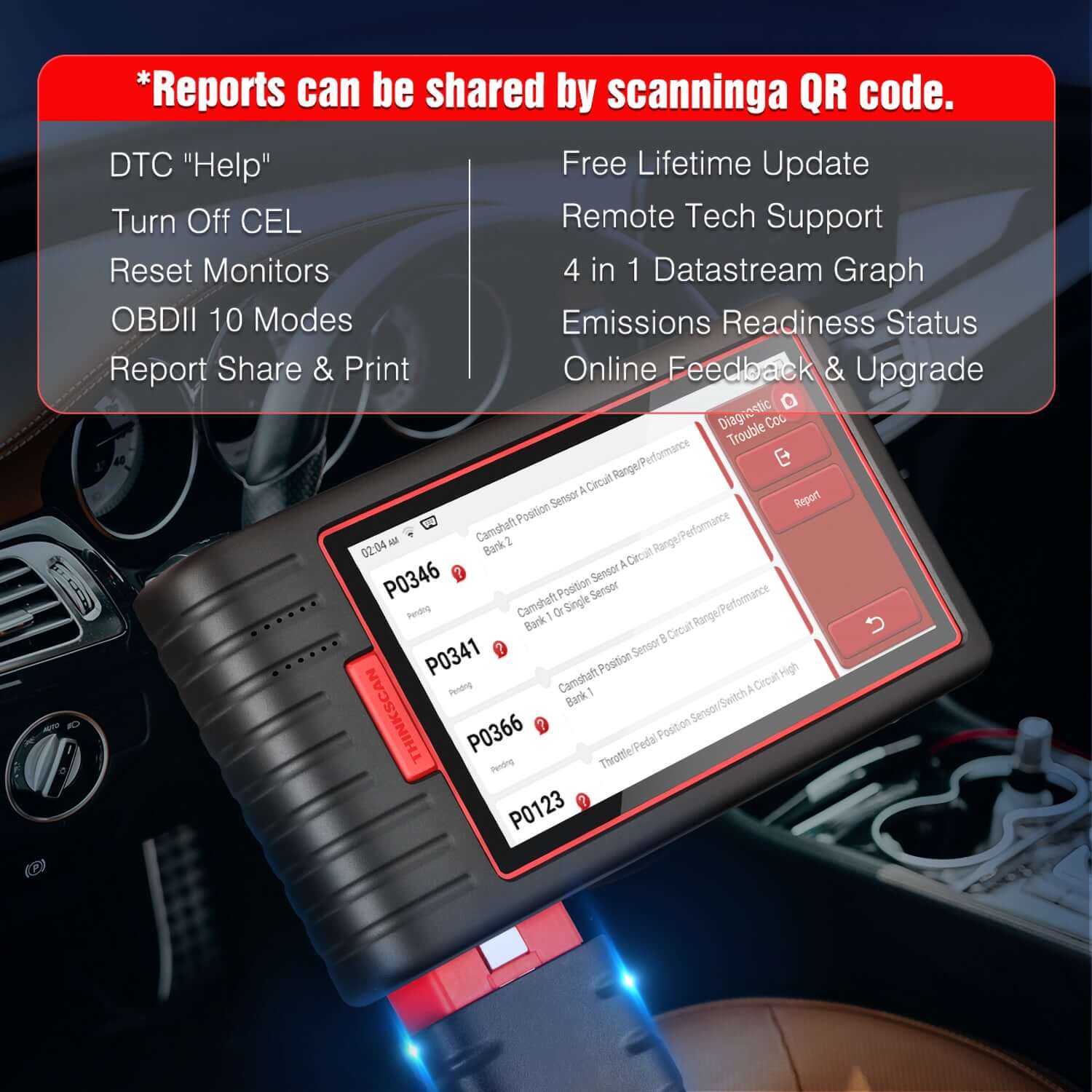 THINKCAR® Thinkscan Max 2 All Systems CANFD OBD2 Scanner